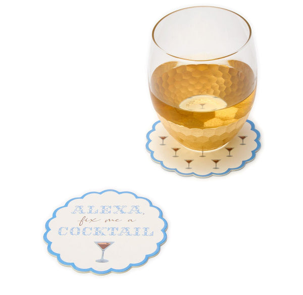 Cocktails First Set of 24 Heavyweight Paper Coasters in Gift Box