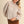 Cream Floral Lace Trim Button Up Top w Long Puff Sleeves