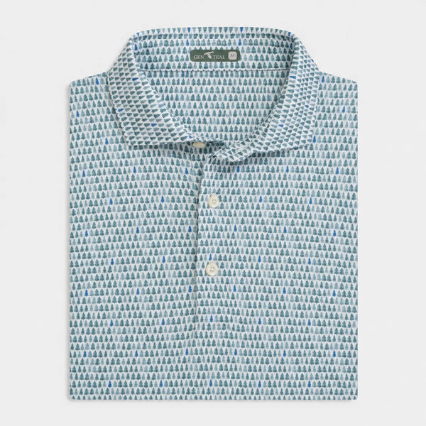 Timberline Printed Performance Polo - Laurel Green