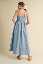 Light Blue Textured Maxi