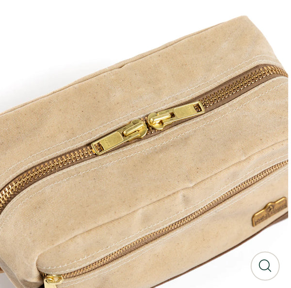 Waxed Canvas Dopp Kit - Natural