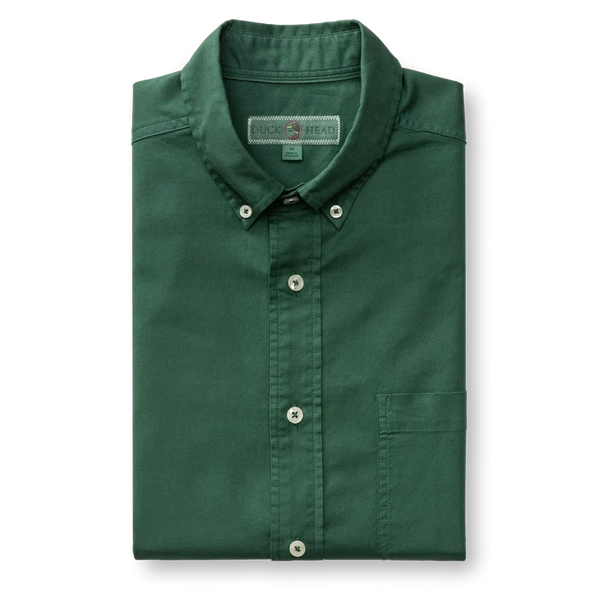Cotton Oxford Sport Shirt - Hunter Green