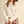 Quilted Ivory Cream Knit Mock Neck Sweater