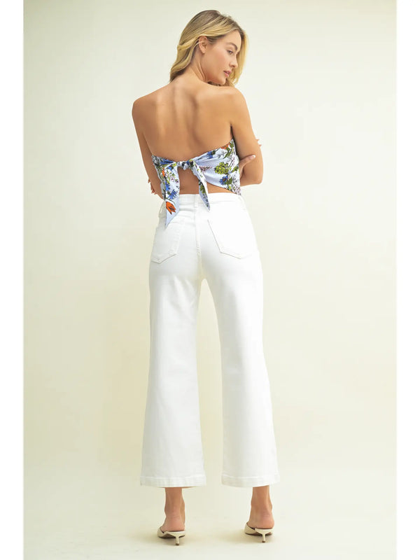 Off Wht - Patch Pocket Wide Leg