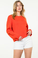 Tomato Red Knit Sweater