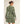 Olive Lace Trim Button Down Floral Dress