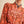 Mandarin Salmon Floral Border Print Belted Mini Dress