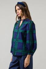 Harrisville Plaid Button Up Top