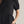 Solid Black Puff Sleeve Mini Dress w Round Neck