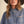 Denim Button Down Top w Ruffle Mock Neckline