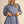 Dusty Denim Blue Belted Button Down Midi Dress