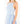 Thin Strap Blue Stripe Midi Dress