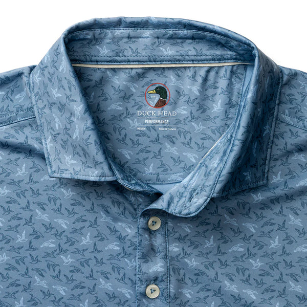 Long Drive Performance Polo - Chambray Blue