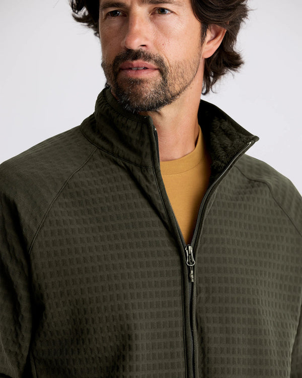 Men's Gridback Fleece Jacket - Dark Forest
