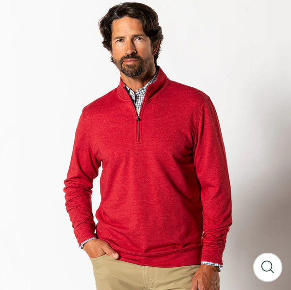 Dunmore Performance 1/4 Zip Pullover RIO RED HEATHER