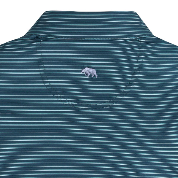Scout Stripe Performance Polo - Blue Wing Teal