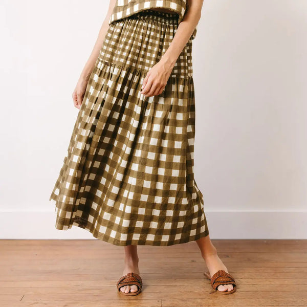 Painted Gingham Colette Skirt