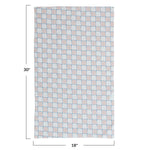 Printed Recycled Microfibre Tea Towel w/ Check Pattern