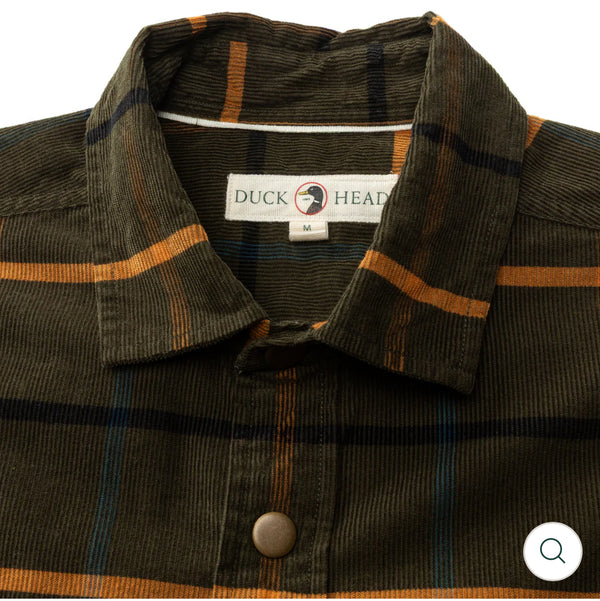 Corduroy Plaid Snap Shirt
Bankston Plaid Deep Olive