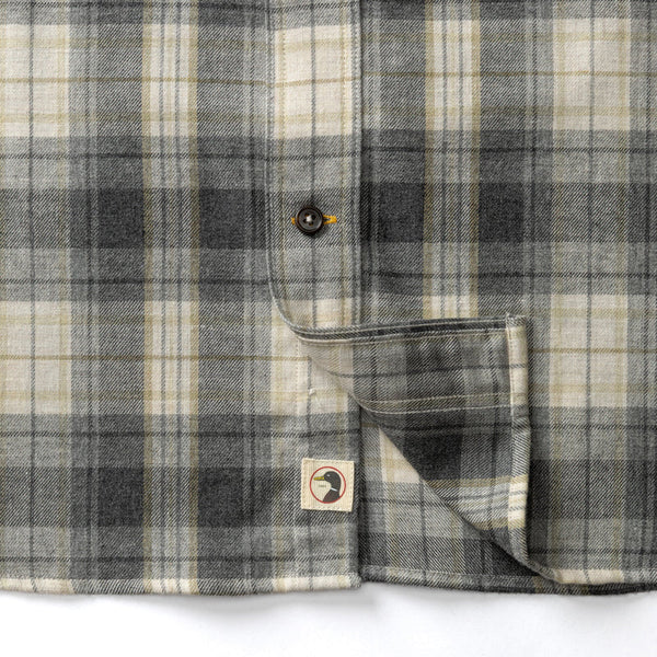 Cotton Flannel Sport Shirt - Charcoal Heather