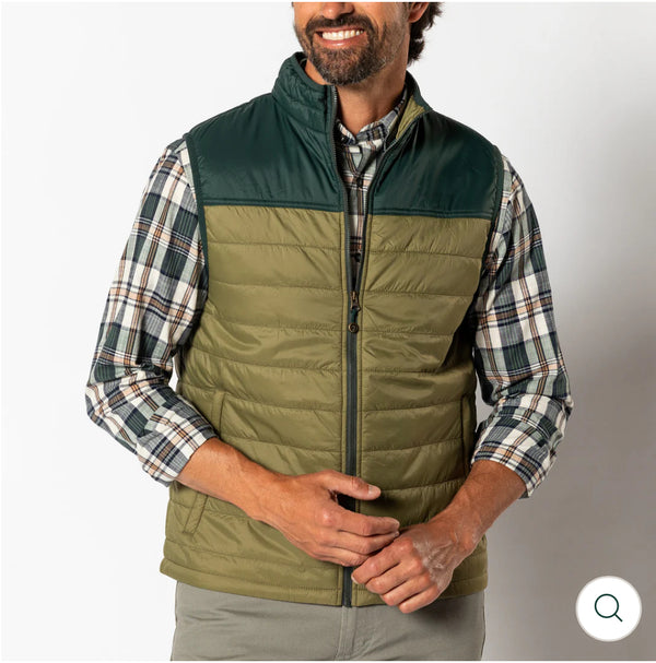 Ridgeland Performance Quilted Vest - Moss Green