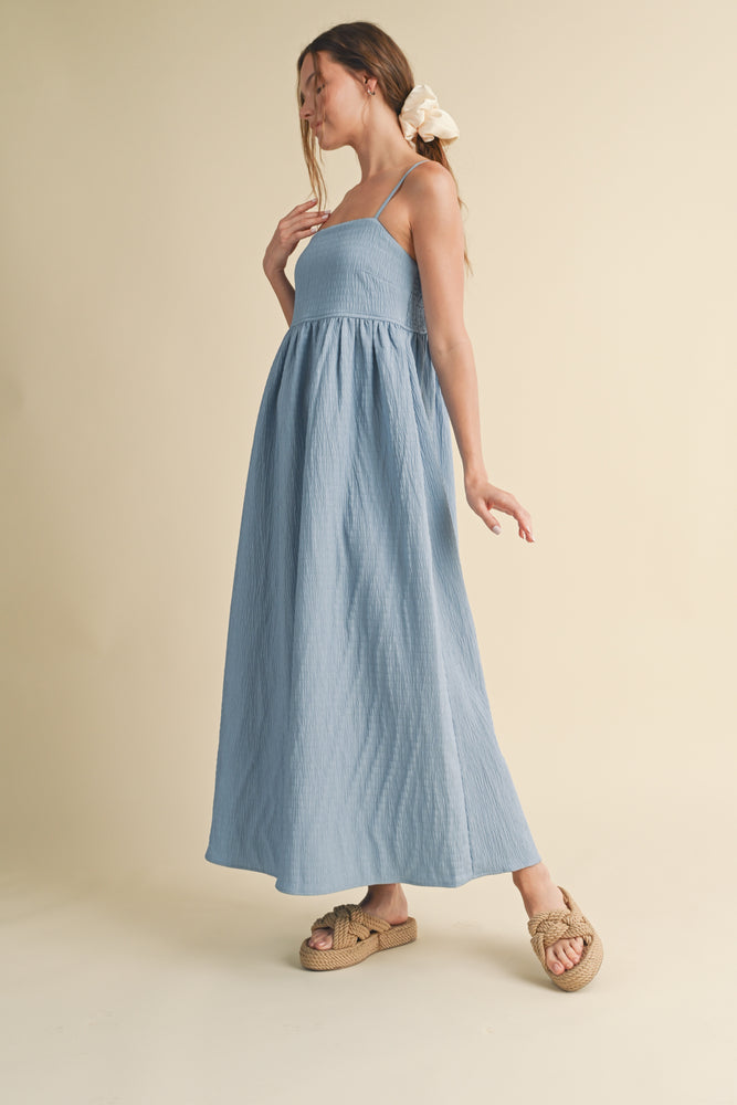 Light Blue Textured Maxi