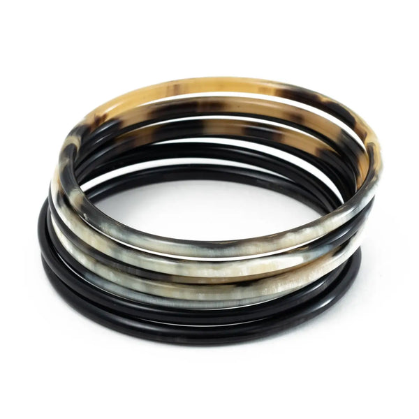 Natural Horn Bangle Set