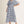 Short Puff Sleeves Denim Boho Floral Midi Dress w Smocked Chest