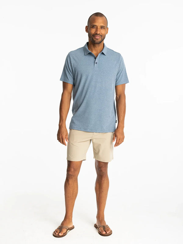 Men's Bamboo Flex Polo II Heather Deepwater