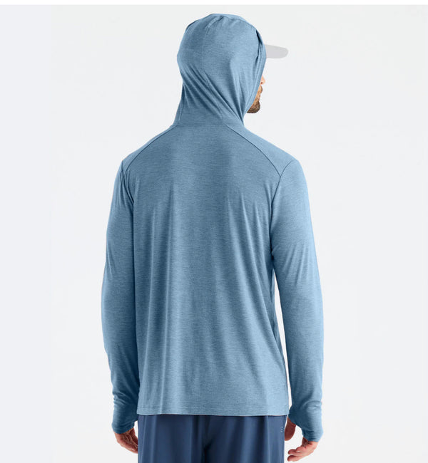 Men's Bamboo Shade Hoodie - Heather Slate Blue