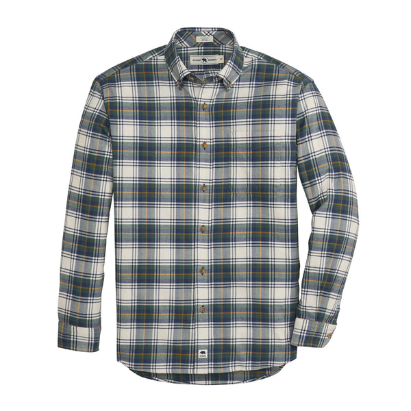 Bark Featherweight Flannel - Mallard Green