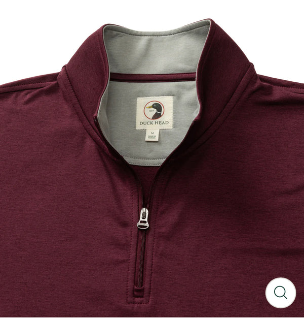 Long Drive Performance 1/4 Zip Pullover Fig Heather