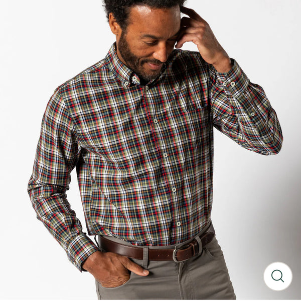 Cotton Twill Sport Shirt
Baley Plaid Maritime Blue