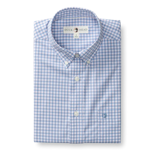 Performance Poplin Sport Shirt - Serenity Blue