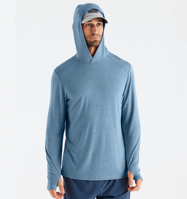 Men's Bamboo Shade Hoodie - Heather Slate Blue