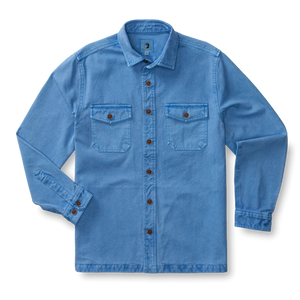 Garment Dyed Duck Canvas Jacket - Cornflower Blue