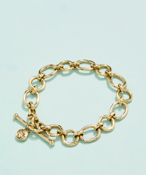 Calhoun Toggle Bracelet Gold 7.25-8"