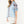 Blue Embroidered Smocked Neck Puff Top