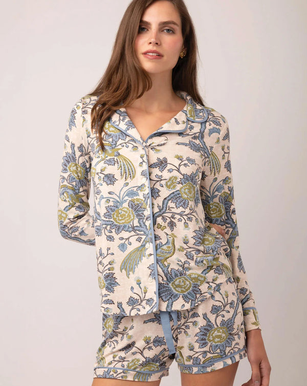 Pajama Top Japonica Bird Green