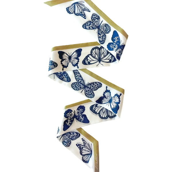 The Mariposa Twilly in Navy & Gold