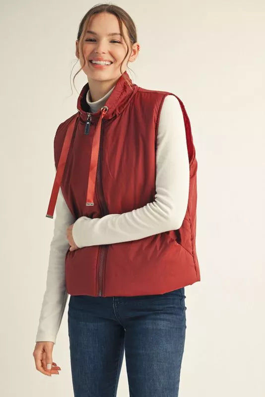Wine Puffer Vest