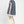 Navy Border Print Belted Shirt Dress