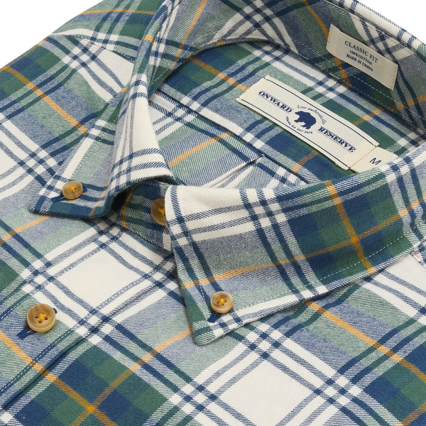 Bark Featherweight Flannel - Mallard Green