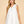 White Ruffled V Neckline Contrast Stitching Detail Dress