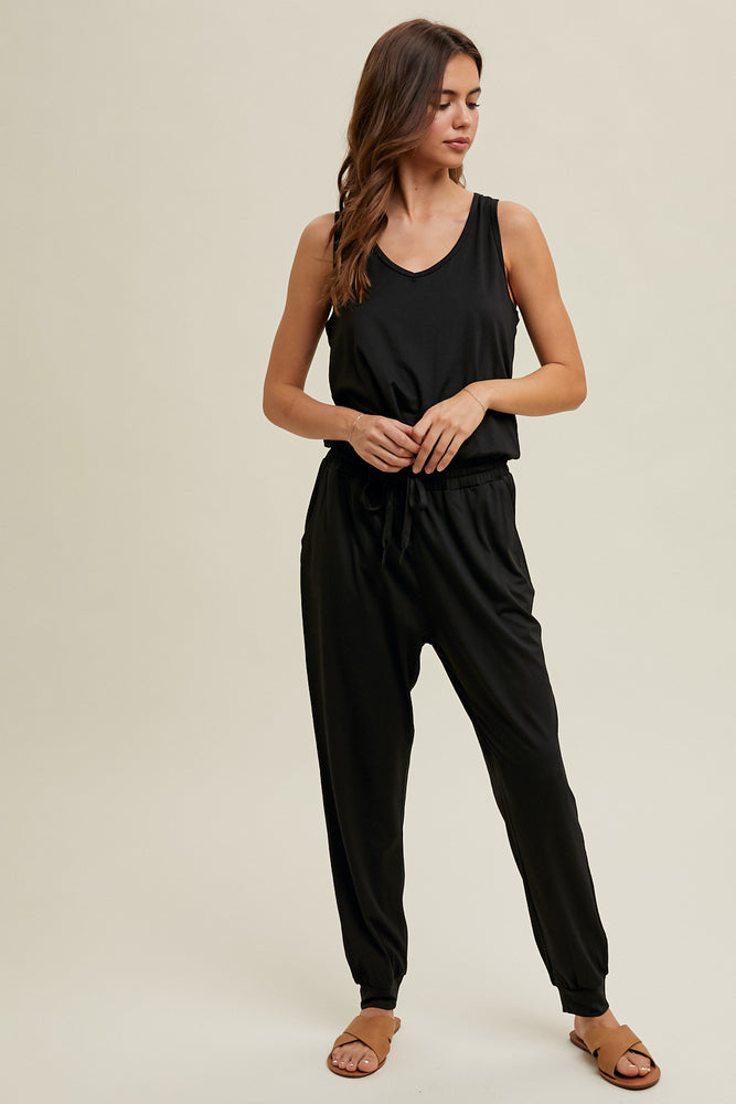 Black Soft Touch Jumpsuit