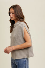 Stone Turtleneck Sweater Top