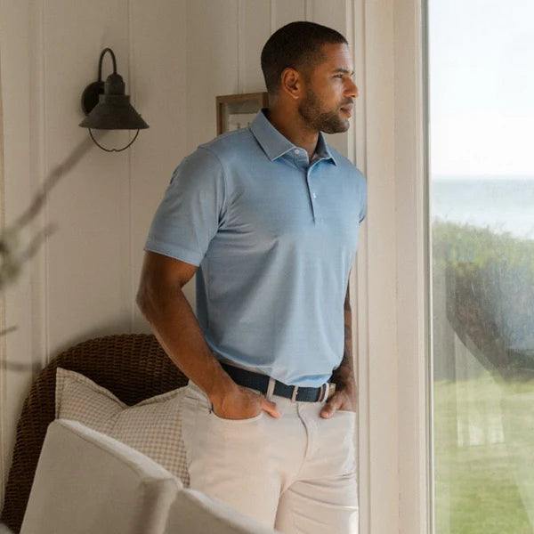 Aqua Rope Work Printed Performance Polo