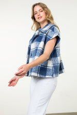 Plaid Button Up Vest