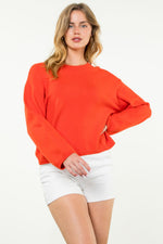 Tomato Red Knit Sweater