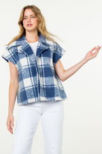 Plaid Button Up Vest